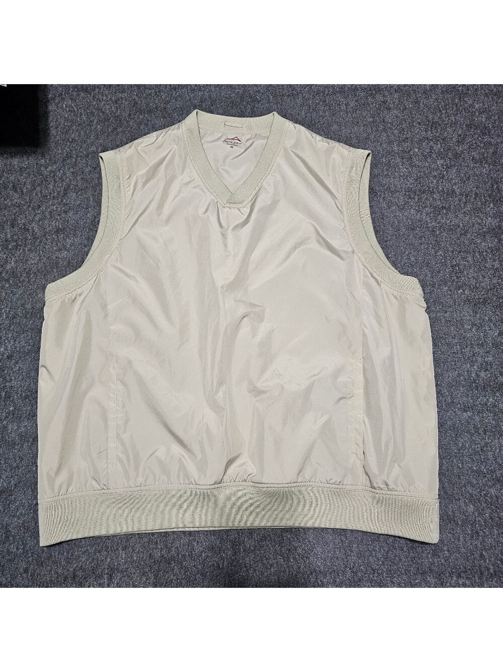 Acuity Golf Vest Sleeveless Pullover Beige XL